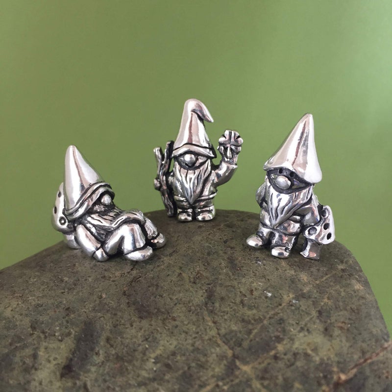 Basic Spirit Gnome Poses Pewter Miniature Figurines Good Luck Statue Gifts - Image 3